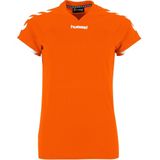 Hummel Fyn Shirt Korte Mouw Dames - Oranje Wit