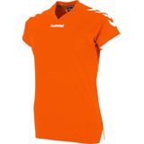 Hummel Fyn Shirt Korte Mouw Dames - Oranje Wit
