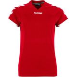 Hummel Fyn Shirt Korte Mouw Dames - Rood Wit