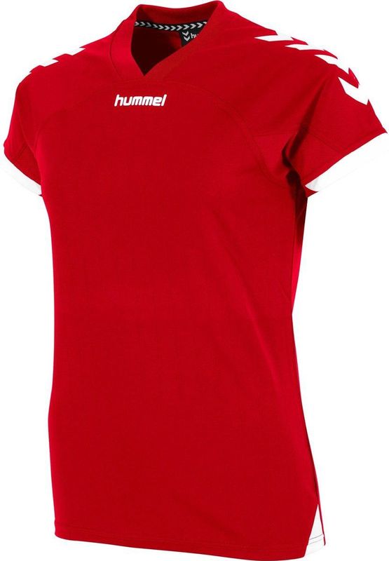 Hummel Fyn Shirt Korte Mouw Dames - Rood Wit