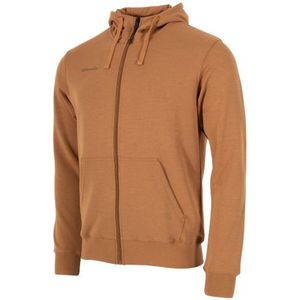 Stanno - Base Hooded Full Zip Sweat Top - Bruin - Katoen Polyester