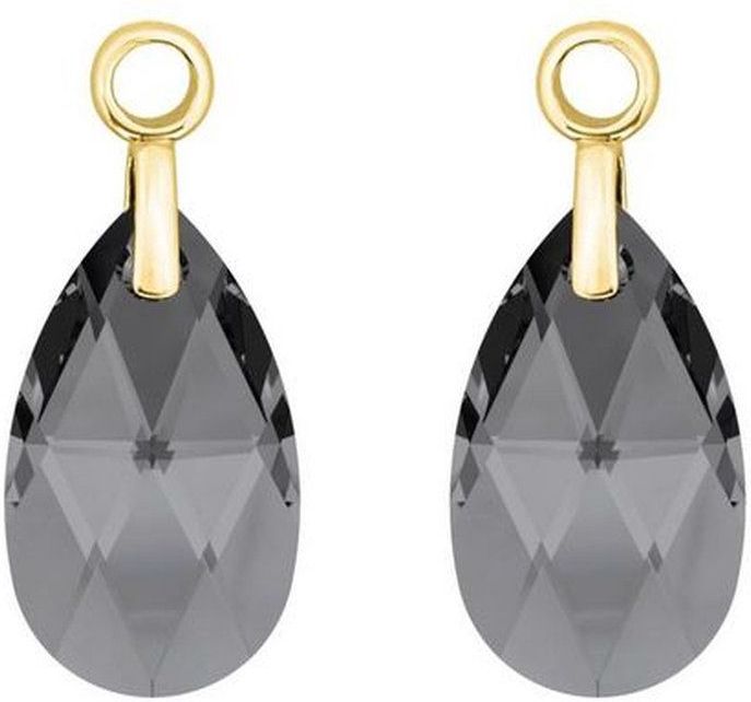 MY iMenso - 12-21361 - Oorbedels - Donkergrijs - Goudkleurige Hangogen