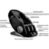 Massagestoel - Palma - Zwart - Kunstleer - 6 Automatische Programma’s