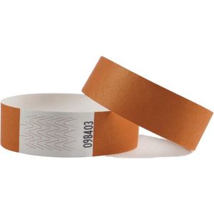 CombiCraft Blanco Tyvek Polsbandjes Brons - 1000 stuks