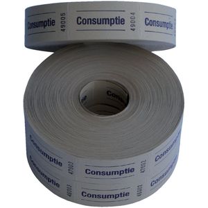 Consumptiebon combicraft 57x30mm 2zijdig geel | Set a 2 stuk | 30 stuks