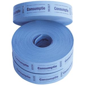 Consumptiebon Combicraft 57x30mm 2zijdig Blauw - Set A 2 Stuk