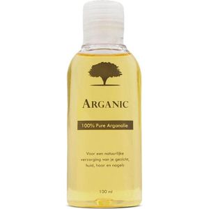 Arganic Pure Arganolie - 100% Puur & Biologisch - EcoCert Gecertificeerd - 100 ml (Plastic fles)