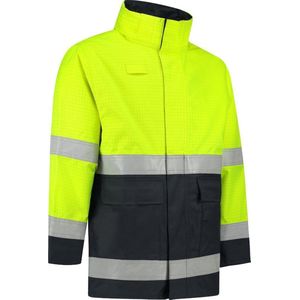 Dapro Access Multinorm Regenjas - Maat 4XL - Marineblauw/Hi-Vis Geel - Vlamvertragend , antistatisch en chemicaliën resistent - Doorwerkjas