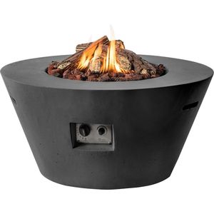 Happy Cocooning Vuurtafel Cone Rond - Ø96 cm - Zwart + Gasdrukregelaar