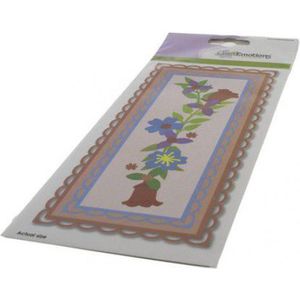 Craft Emotions Stansmal 115633/1205 - Slimline Scalop XL Open - Spring Flowers