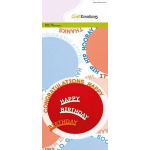 CraftEmotions Die 115633/1310 - Create Text Circles various (Eng) Card 11x22,5cm - 9,5-10,9cm