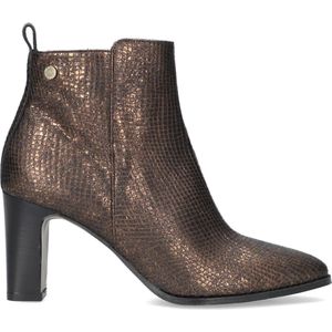 Notre-V 4838 Enkellaarsjes - Enkelboots met rits - Dames - Brons