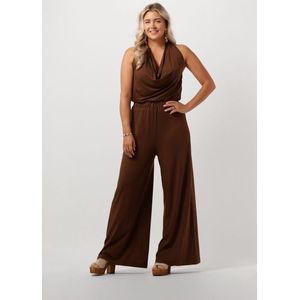 Jumpsuit - Bruin - Katoenmix - Verstelbare Bandjes - V-halslijn