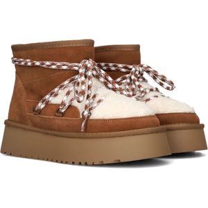 Notre-V Femm Boots - Cognac - Suède - Faux Fur