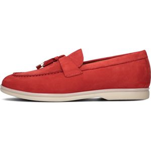 Notre-V - 179 - Instappers - Rood - Nubuckleer - Comfortabele Demping