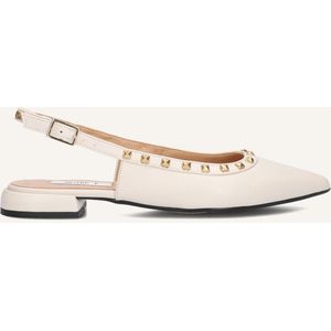 Notre-V 12270 Sandalen - Beige - Leer - Elegante Slingbacks