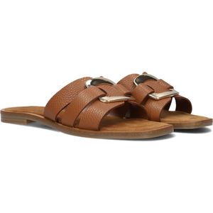 Notre-V - 22718 - Slippers - Cognac - Leren