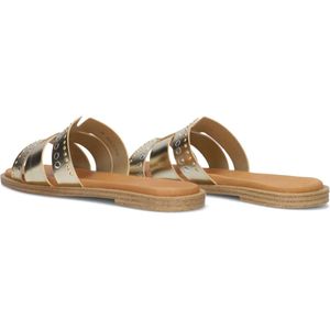 Notre-V 456n Slippers - Dames - Goud - Leren Bovenwerk - Rubber Zool