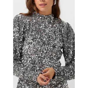 Notre-V - NV-EMANI - Jurk - Zilver - Pailletten