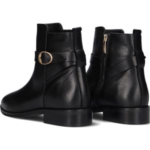 Notre-V - 3262 - Enkellaarsjes - Zwart - Leer - Met Rits