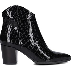 Lina Locchi - Enkellaarsjes - Zwart - Leer