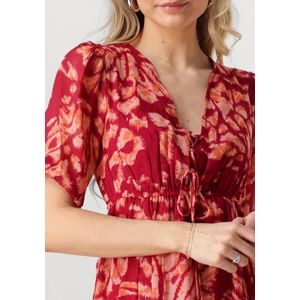 Notre-V - Nv-fiore - Jurk - Rood - Zachte Stof