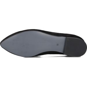 Notre-V - 4605 - Instappers - Zwart - Suède - Blokhak 2 cm