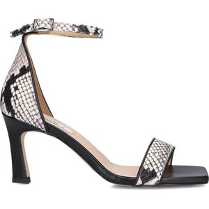 Notre-V - 86605 - Sandalen - Zwart - Leren en Rubber - Met Gesp Sluiting