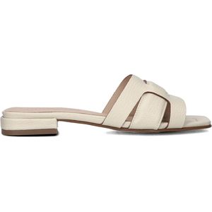 STEFANO LAURAN 24050 Slippers - Dames - Beige - Leren Zool - Polyester Binnenkant