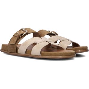 Stefano Lauran - Kameel Suède - Slippers - Dames