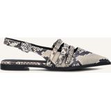 Stefano Lauran - D241192129 - Ballerina's - Beige - Leer