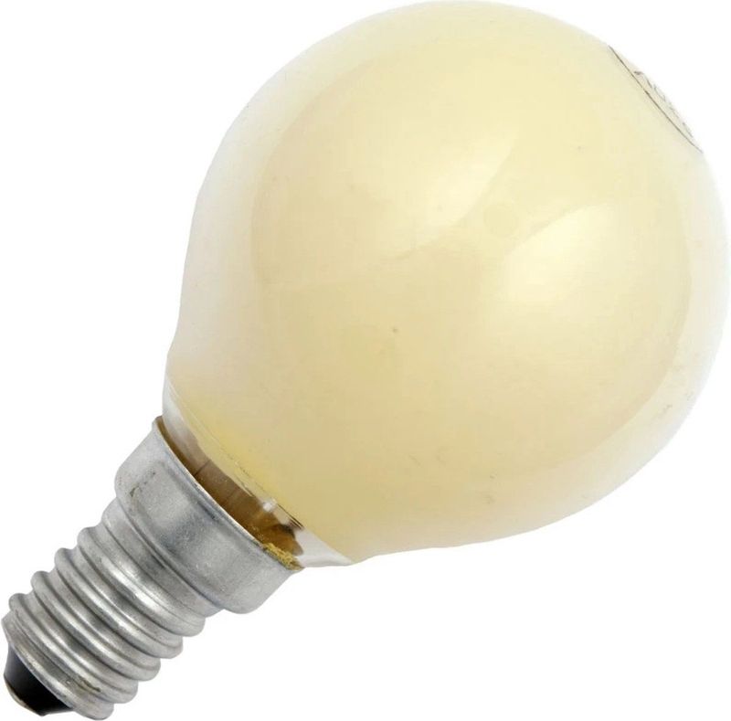 Schiefer - E14 Kogel Gloeilamp - Geel - 15W - Dimbaar