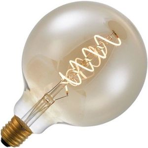 123led LED lamp E27 | Globe G125 | Spiral Filament | Goud | 2200K | Dimbaar | 5W