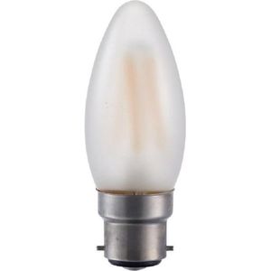 SPL LED Filament Kaarslamp (mat) - 4W / Fitting Ba22d / DIMBAAR