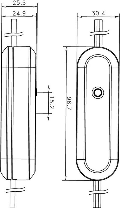 Push Cord Dimmer Trailing Edge LED 0-50W White