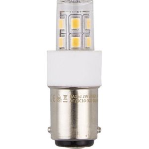 SPL LED Buislamp Ba15d 2W 3000K 200lm 10-30V - Helder - Warm Wit