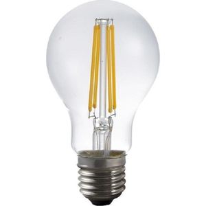 6x 123led LED lamp E27 | Peer A60 | Dag/Nachtsensor | Filament | Helder | 2700K | 7W (60W)