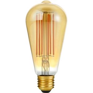123led LED lamp E27 | Edison ST64 | Filament | Goud | 2200K | Dimbaar | 6.5W (45W)
