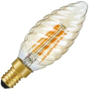 LED Filament Kaarslamp - Goud - Dimbaar - E14 Fitting - 4W