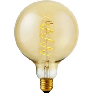 123led LED lamp E27 | Globe G125 | Spiral Filament | Goud | 2000K | Dimbaar | 4W