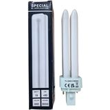 SPL - PL-C - Spaarlamp - 18W - Koel Wit - G24D-2 Fitting - Opaal