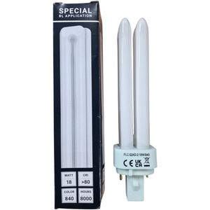 SPL - PL-C - Spaarlamp - 18W - Koel Wit - G24D-2 Fitting - Opaal