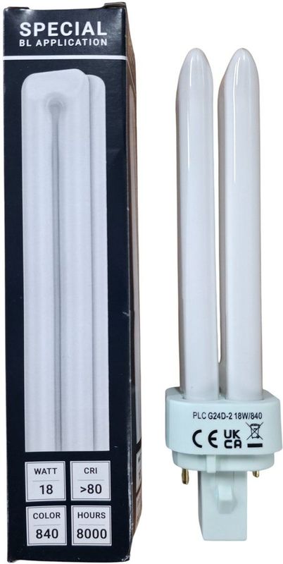 SPL - PL-C - Spaarlamp - 18W - Koel Wit - G24D-2 Fitting - Opaal