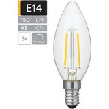 SPL - E14 LED Lamp - Dimbaar - Extra Warm Wit - 2W - Vervangt 16W - 3 Stuks