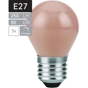 SPL - E27 LED Lamp - Extra Warm Wit - LED Filament G45 - Dimbaar - Vervangt 25W - 3 Stuks