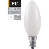 SPL E14 LED Lamp - Opaal - Dimbaar - Extra Warm Wit - 3W - Vervangt 25W - 5 Stuks