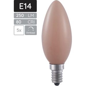 SPL - E14 LED Lamp - Dimbaar - Flame - Extra Warm Wit - 4.5W - Vervangt 25W - 5 Stuks