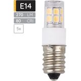 SPL - E14 LED Lamp - Warm Wit - 2W - LED Buislamp T14 - 5 Stuks