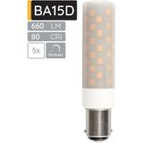 SPL - Ba15d - LED Lamp - Neutraal Wit - 6W - 660 lumen - 5 Stuks