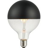 123led LED lamp E27 | Globe G125 | Kopspiegel | Zwart | 2500K | Dimbaar | 6.5W (40W)
